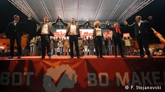 Mazedonien Wahlen - Wahlkampf der größten Oppositionspartei SDSM (Sozialdemokratische Partei) (P. Stojanovski )