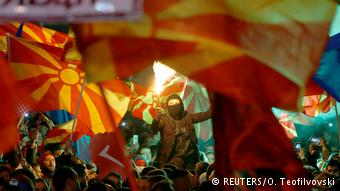 Mazedonien | Kundgebung der Oppositionspartei SDSM in Skopje (REUTERS/O. Teofilvovski)