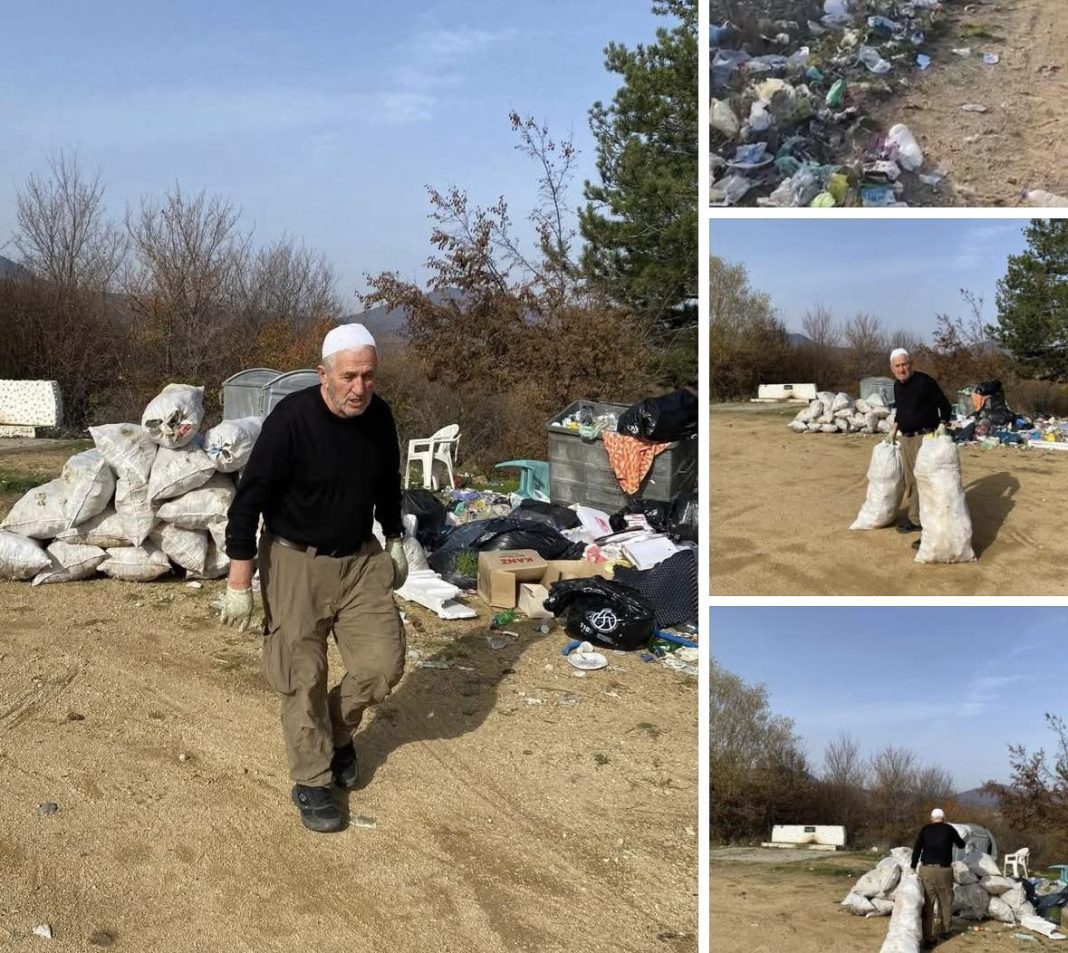 Haxhi Jusufi erdhi nga Zvicra  për 2 ditë e pastroi shetitoren mbi Sllupçan   Shembull që duhet të ndiqet 