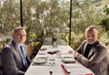 Fetai zhvillon drekë pune me Ambasadorin francez Christophe Le Rigoleur