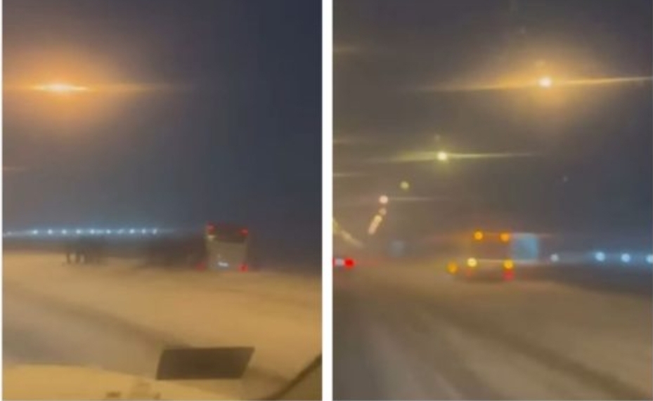 Autobusi me targa maqedonase del nga autostrada në Serbi  Video 