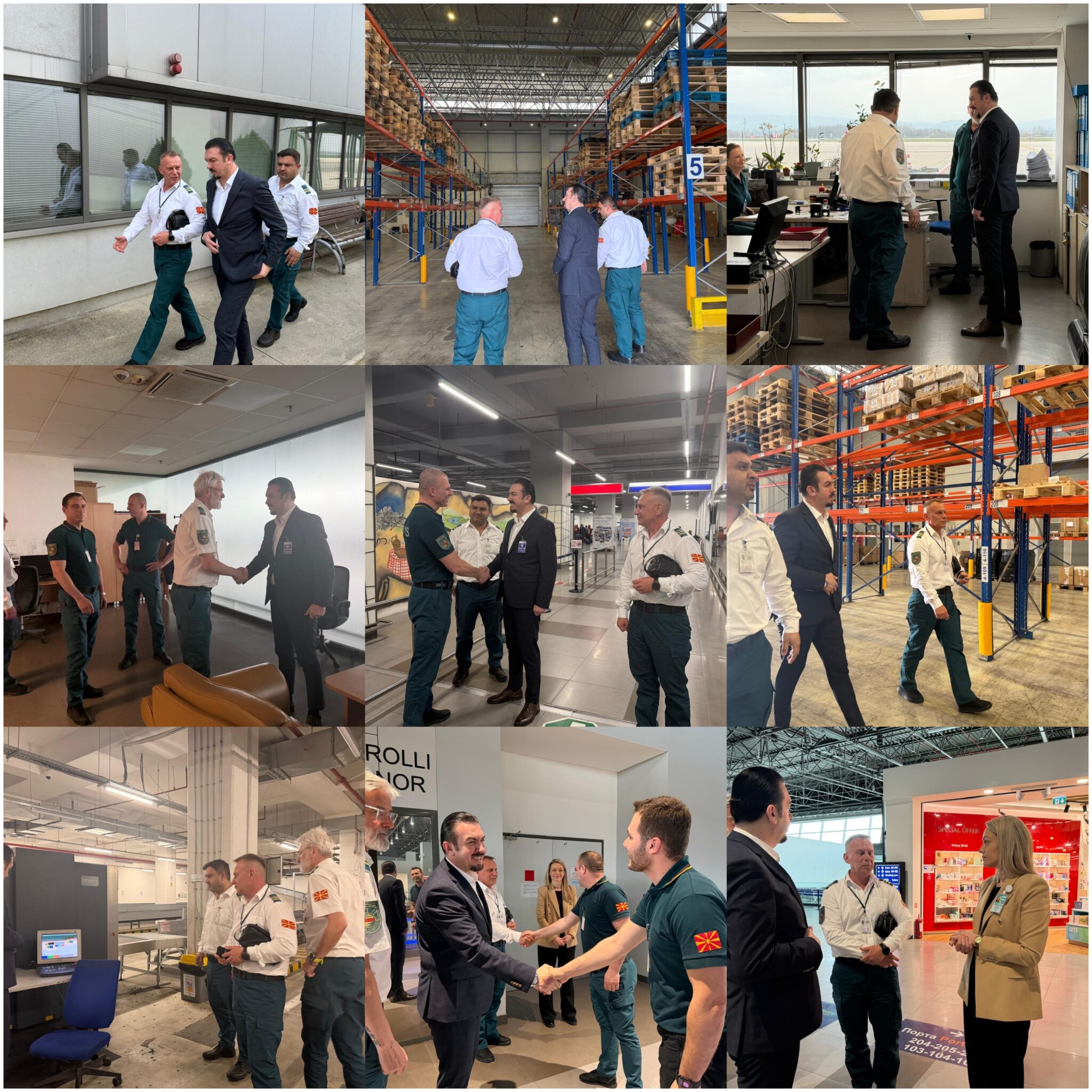 Mustafa Dauti Zv  Drejtori Doganave zhvilloi vizitë zyrtare në Aeroportin Ndërkombëtar të Shkupit   një nga pikat më të rëndësishme që lidh vendin me botën