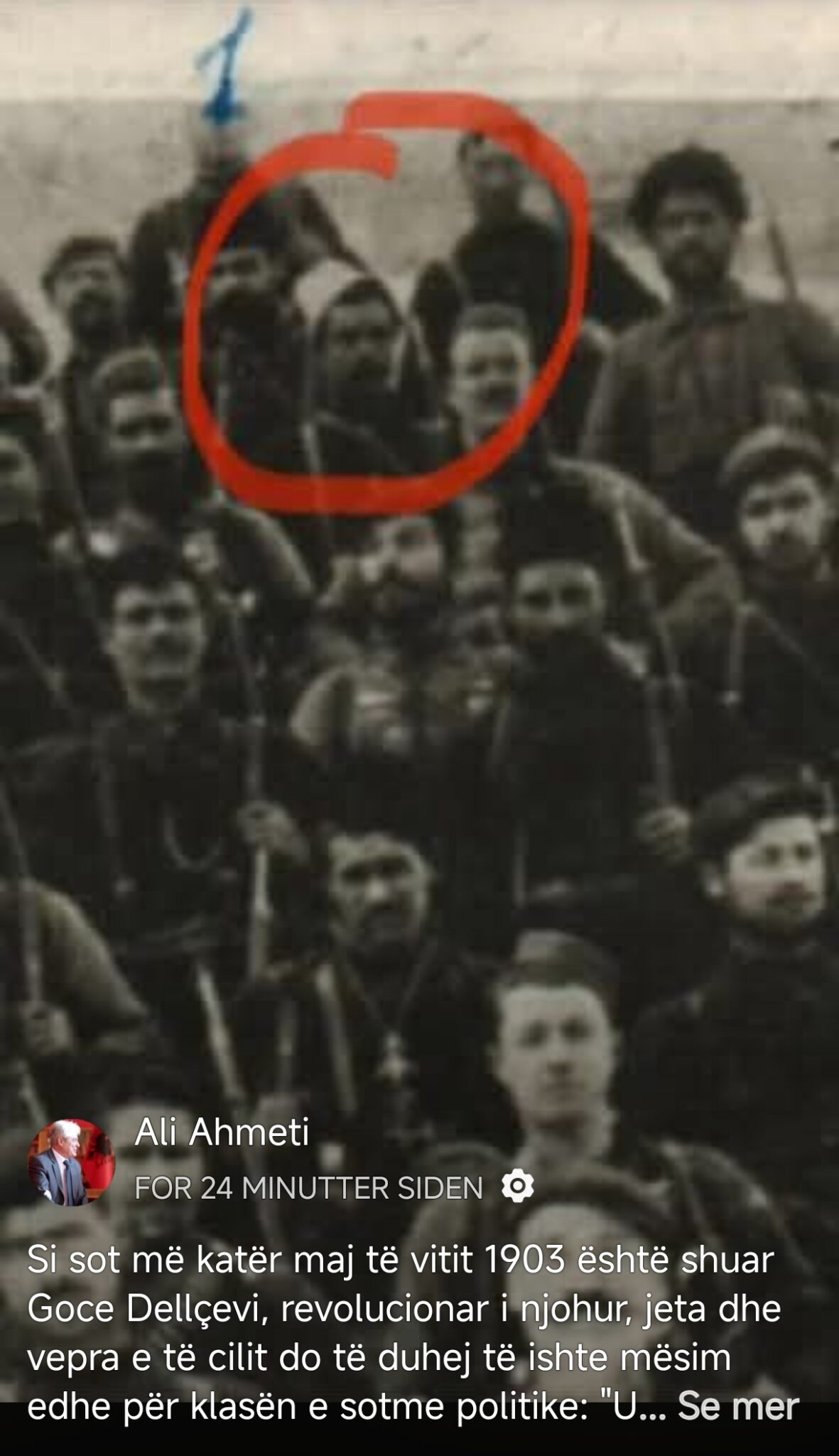 Ali Ahmeti  I përjetshëm kujtimi për Revolucionarin Goce Dellçev 