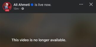 I dështon protesta në Tetovë, Ali Ahmeti ndërpret transmetimin live në Facebook