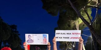 Dy të rinj nga Tetova i bashkohen protestës në Shqipëri: “Na ka thirrur atdheu