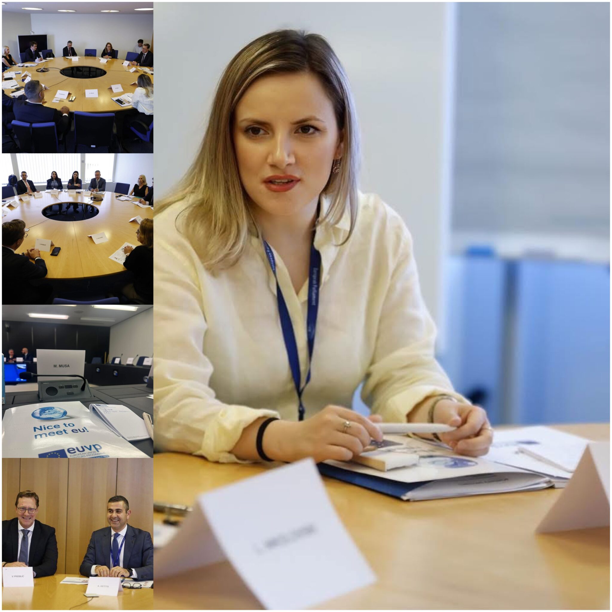Mimoza Musa Takim në Bruksel me eurodeputetin Vladimir Prebilič  Maqedonia e Veriut drejt së ardhmes evropiane