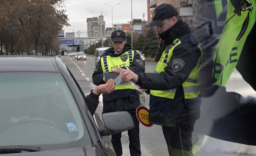 Aksion policor në Shkup  128 shoferë të sanksionuar dje  102 për tejkalim shpejtësie