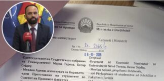 Ministri Shasivari mban fjalën: Studentët thirren në takim për provimin e jurisprudencës në shqip