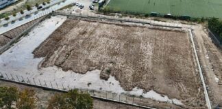 Kasami publikon pamje nga punimet në stadiumin e Qendrës Sportive