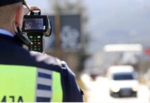 Arrestohet një shtetas serb në pikën kufitare të Tabanocit, voziste me 166 km/h aty ku shpejtësia e lejuar është 80 km/h